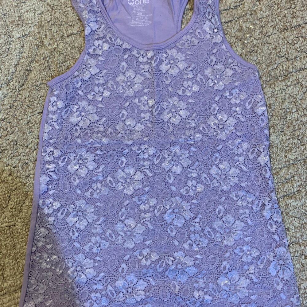 Lilac Lace Tank Top - Medium